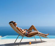 Woman enjoying a beach holiday