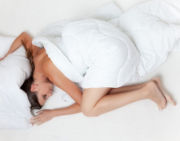 Woman enjoying undisturbed sleep