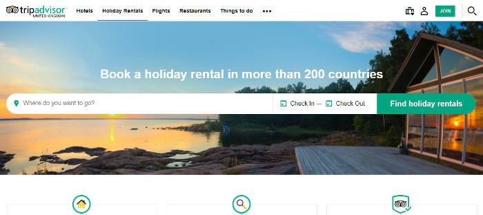 TripAdvisor Holiday Rentals Screenshot