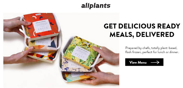 allplants website homepage preview image