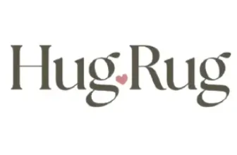Hug Rug official brand logo with pink heart