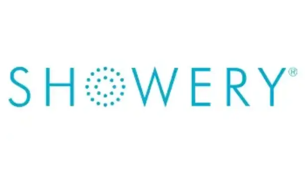 Showery logo used on VoucherBuddy discount code page for shower heads, bathroom accessories, and water-saving products.