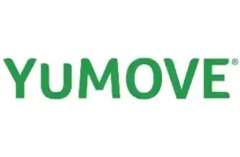 YuMOVE logo used on VoucherBuddy discount code page for joint supplements and pet health products.